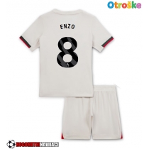 Otroške Nogometnih dresov Chelsea Enzo Fernandez #8 Gostujoči 2025-26 Kratki rokavi (+ hlače)